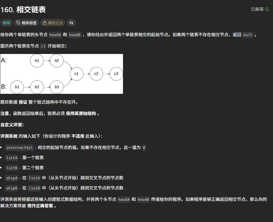 相交链表 封面图