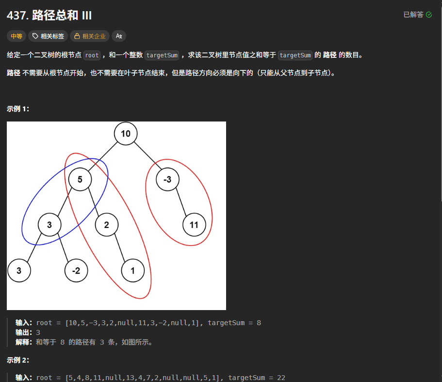 路径总和 III 封面图